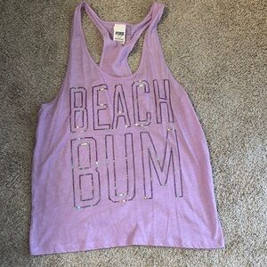Victorias Secret Pink Purple Beach Bum Tank Top